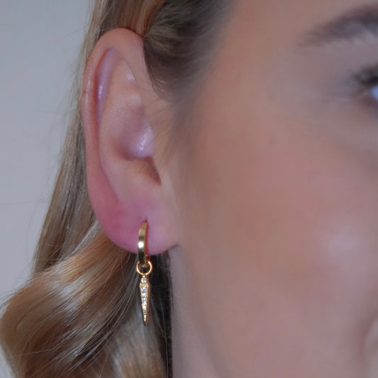 Gold Avery Huggie Hoop Earrings