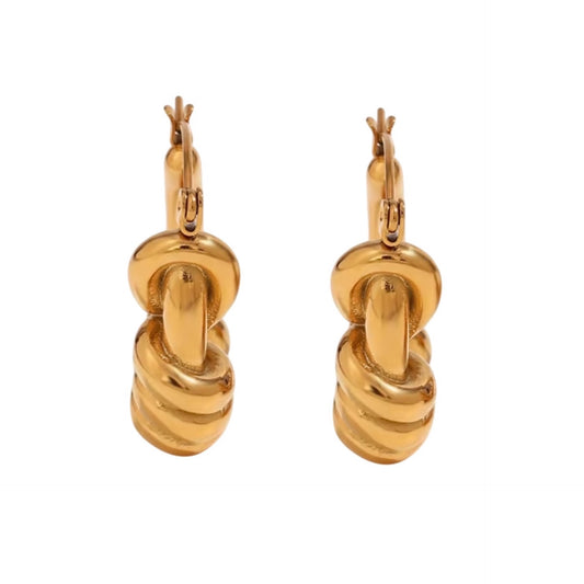Gold Knotted Rope Earrings