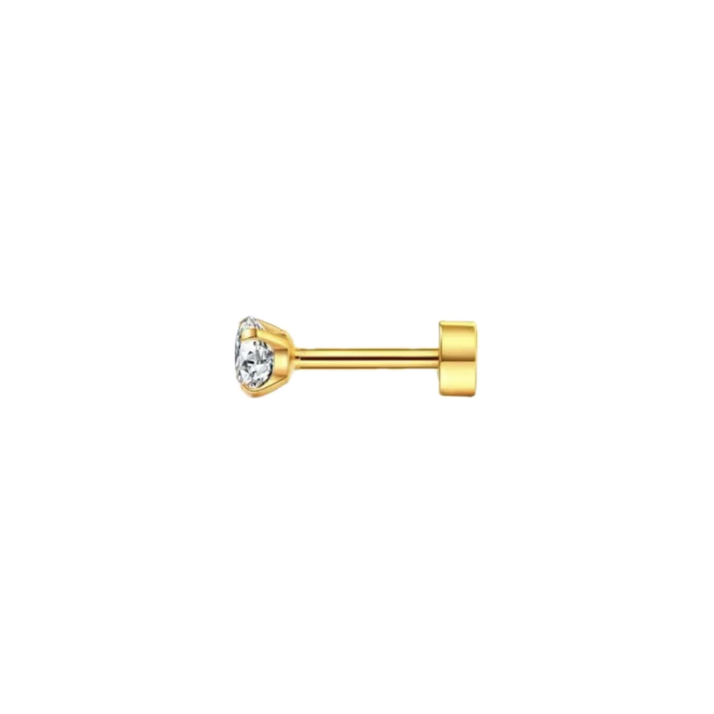 Gold 3mm CZ Flat back