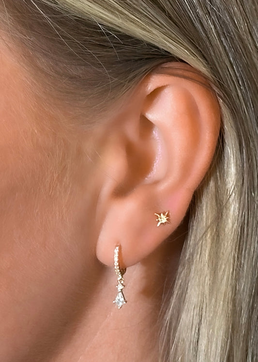 Zuri Gold Cubic Zirconia Earrings
