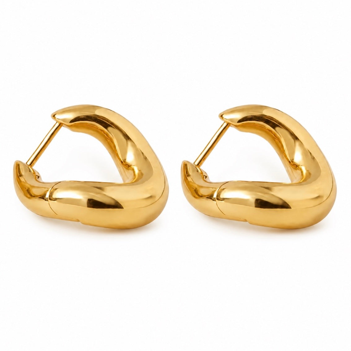 Gold Twist Hoop Earring