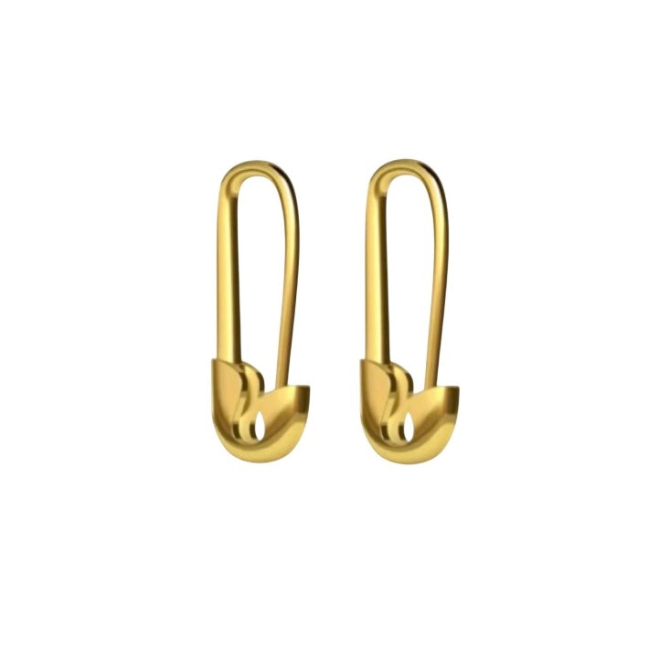 Safety Pin Earring - Gold