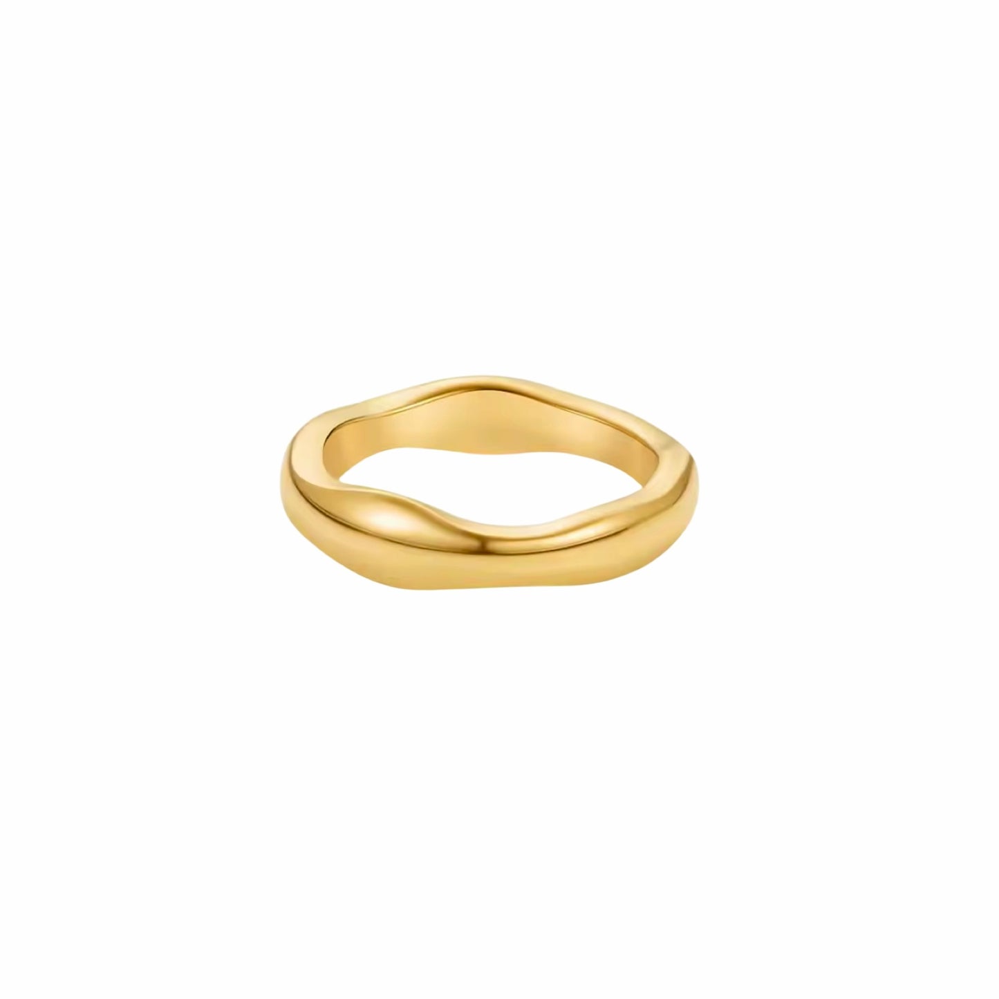 Gold Irregular Wave Ring