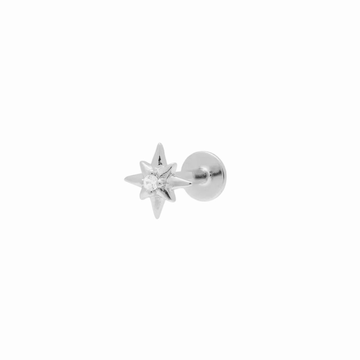 Sterling Silver Star Threadless Cartilage stud