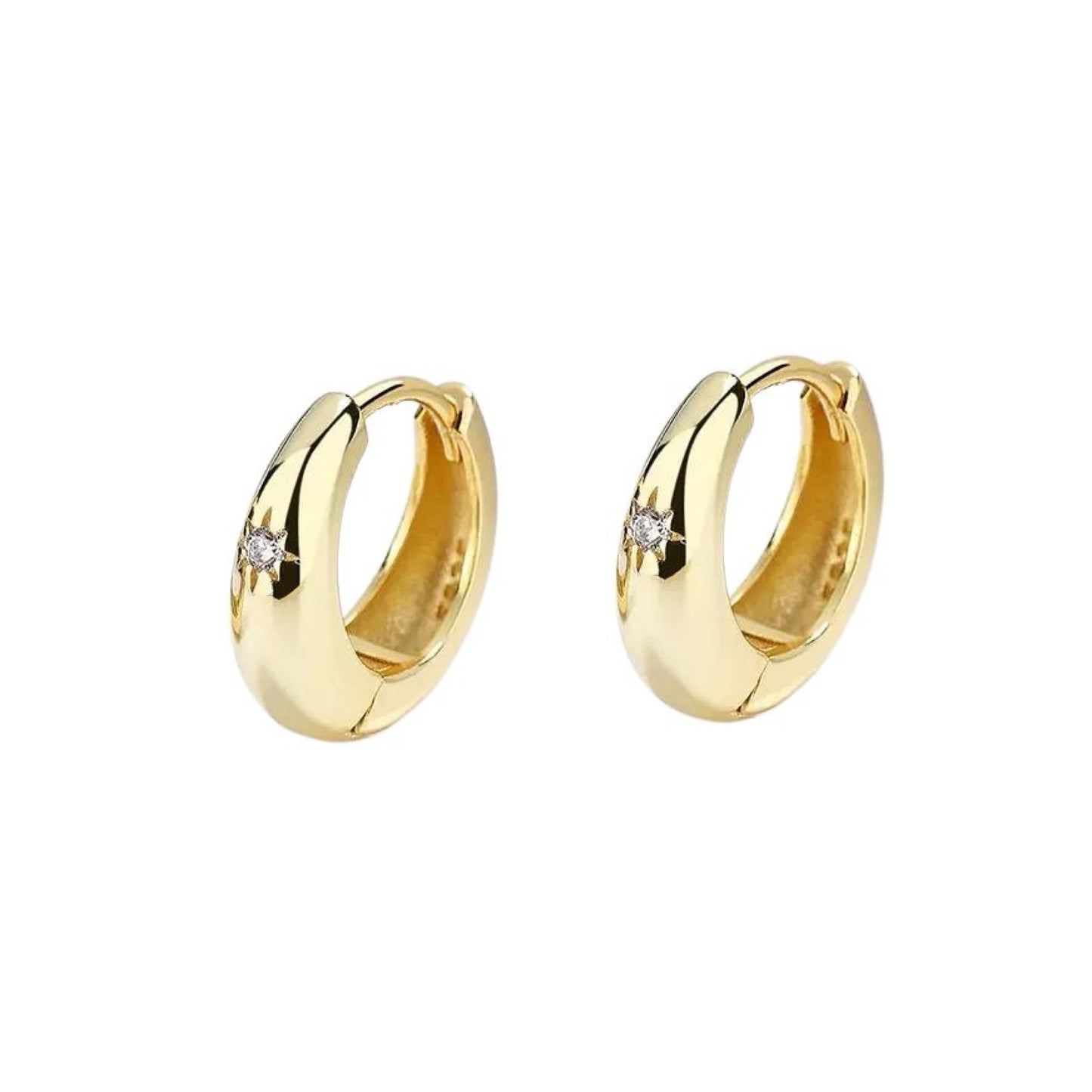 Starfall Hoop Earrings - Gold