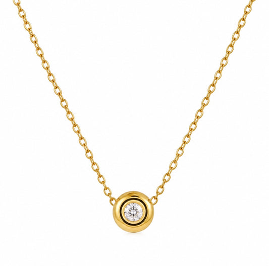 Bezel Solitaire Necklace