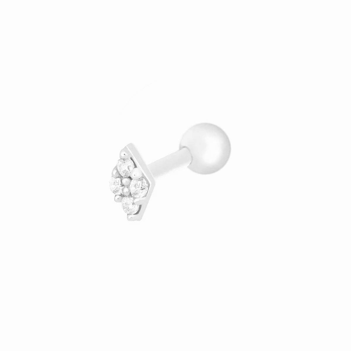 Mia 18k gold plated Barbell Stud Earring