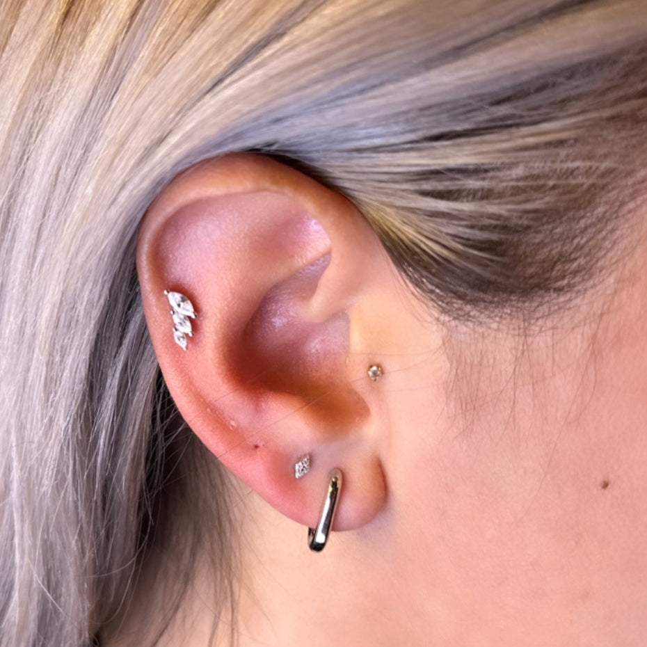 Priya 18K gold plated Barbell Stud