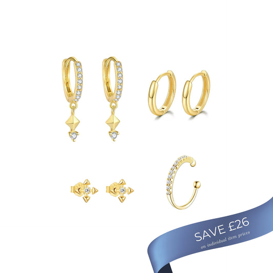 Jen Wood Stacked 4 - Gold