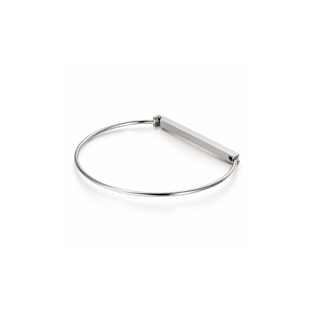 Thea Silver Bar Bangle