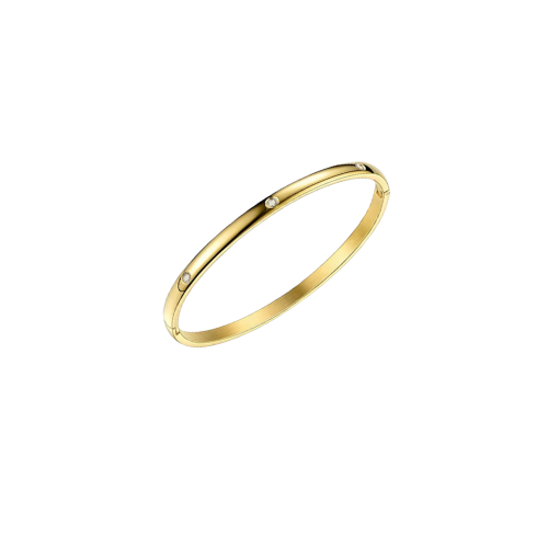 Gold Aura Cubic Zirconia Bangle