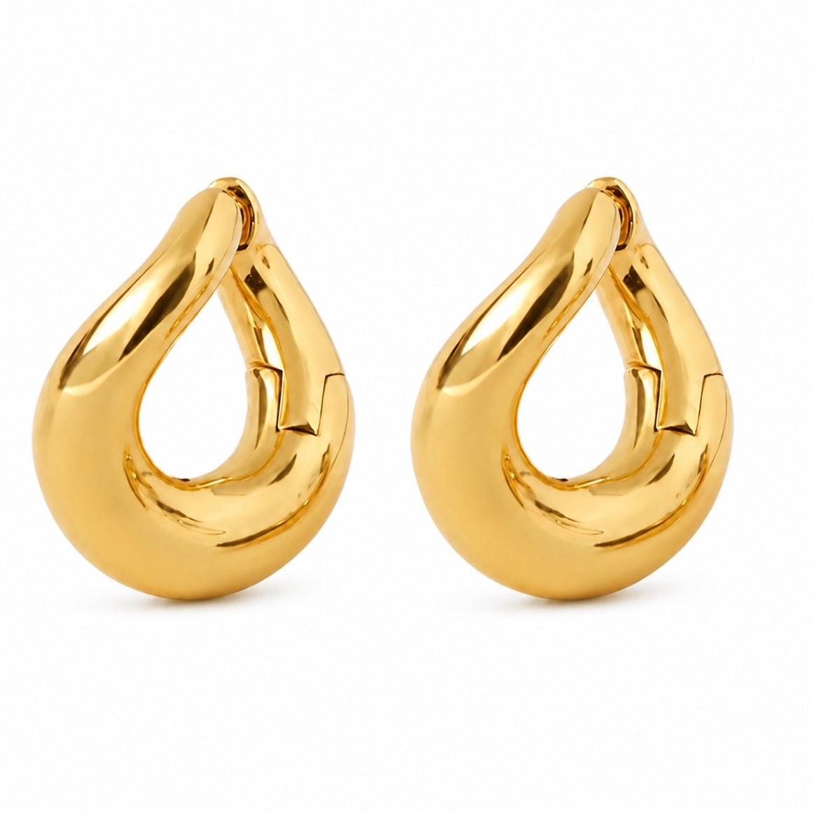 Gold Twist Hoop Earring