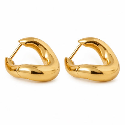 Gold Twist Hoop Earrings