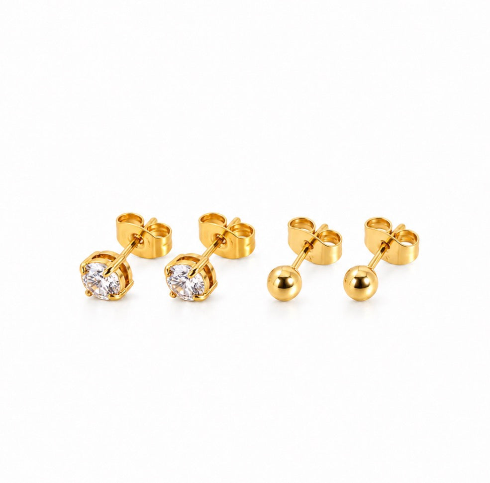 Everyday Duo Gold Stud Stack