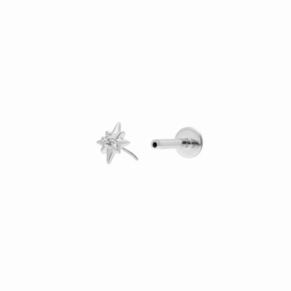 Sterling Silver Star Threadless Cartilage stud