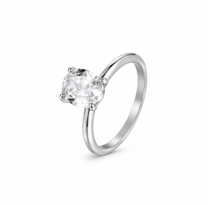 Silver Kim Solitaire Ring