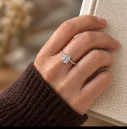 Silver Kim Solitaire Ring