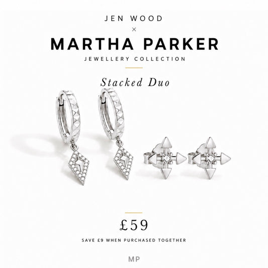 Jen Wood Stacked Duo - Silver
