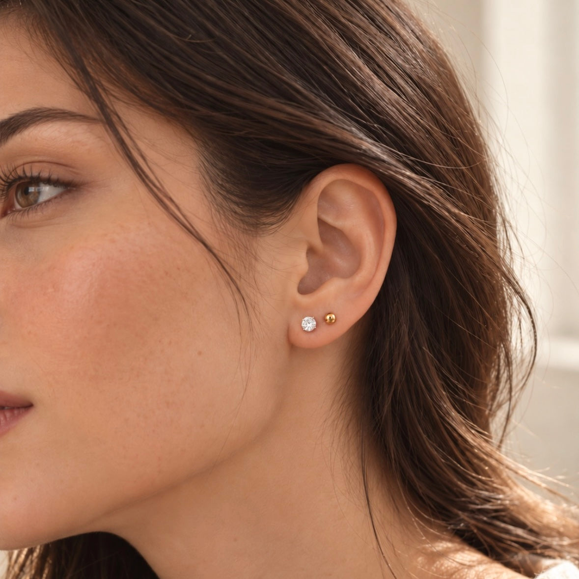 Everyday Duo Gold Stud Stack