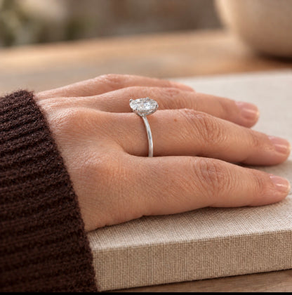 Silver Kim Solitaire Ring