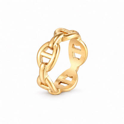 Gold Interlinked Openwork Ring