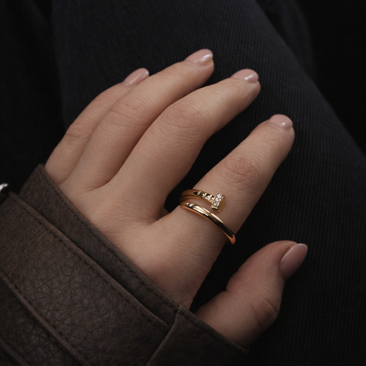 Nail CZ Ring