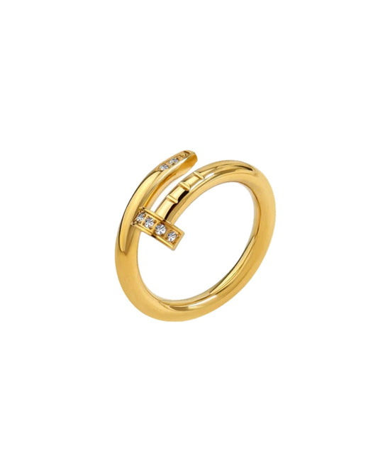 Nail CZ Ring