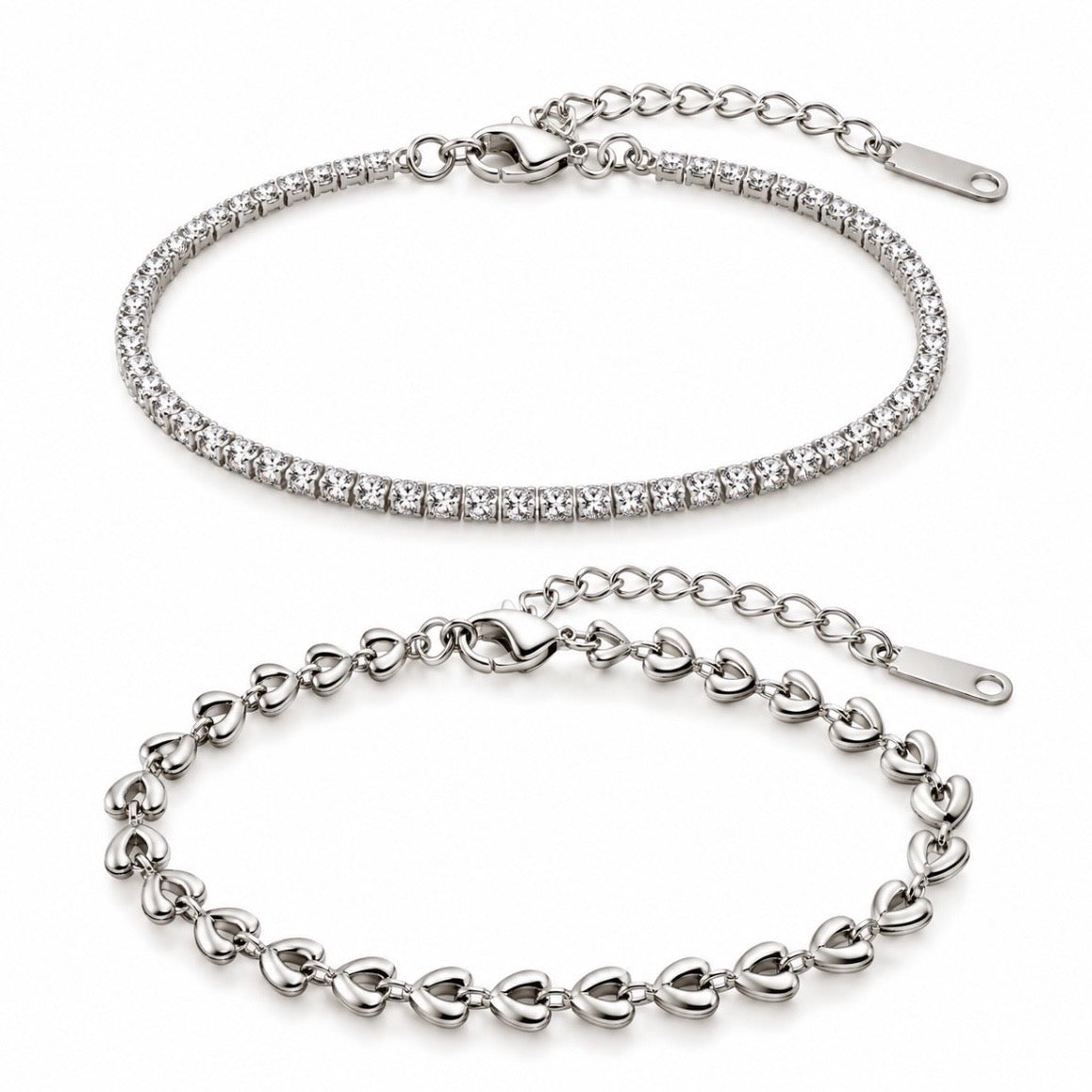 Silver Amour Bracelet Stack