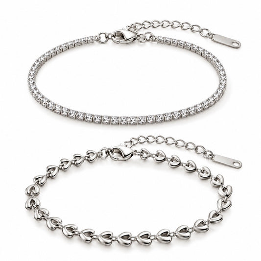 Silver Amour Bracelet Stack