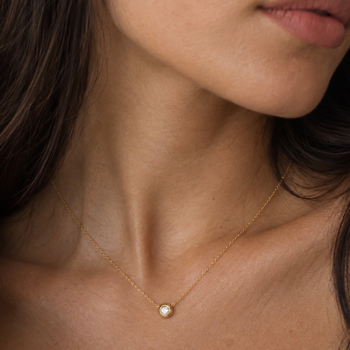 Bezel Solitaire Necklace