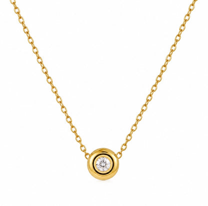 Bezel Solitaire Necklace