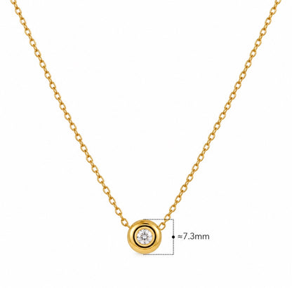 Bezel Solitaire Necklace