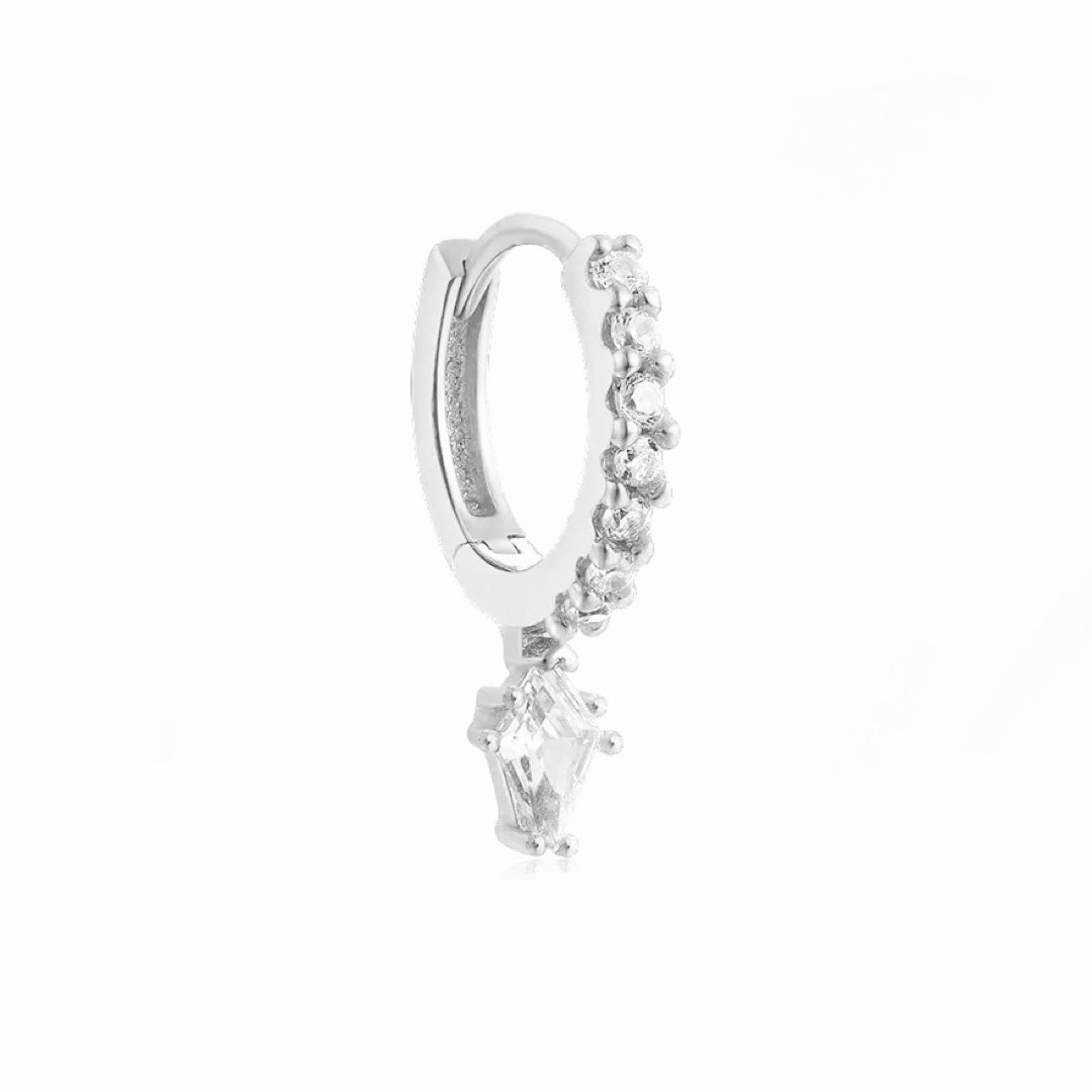 Single paloma CZ huggie hoop