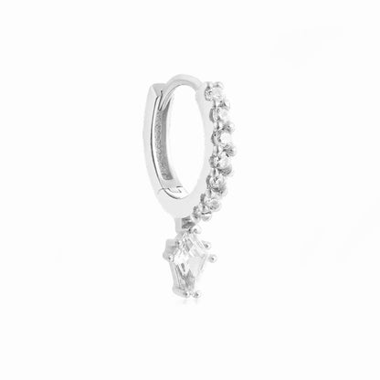 Single paloma CZ huggie hoop