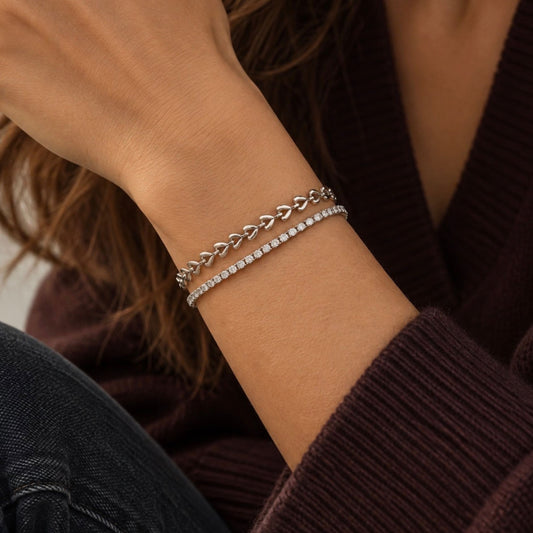 Silver Amour Bracelet Stack