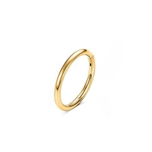 Plain Gold Stainless Steel Clicker Hoop