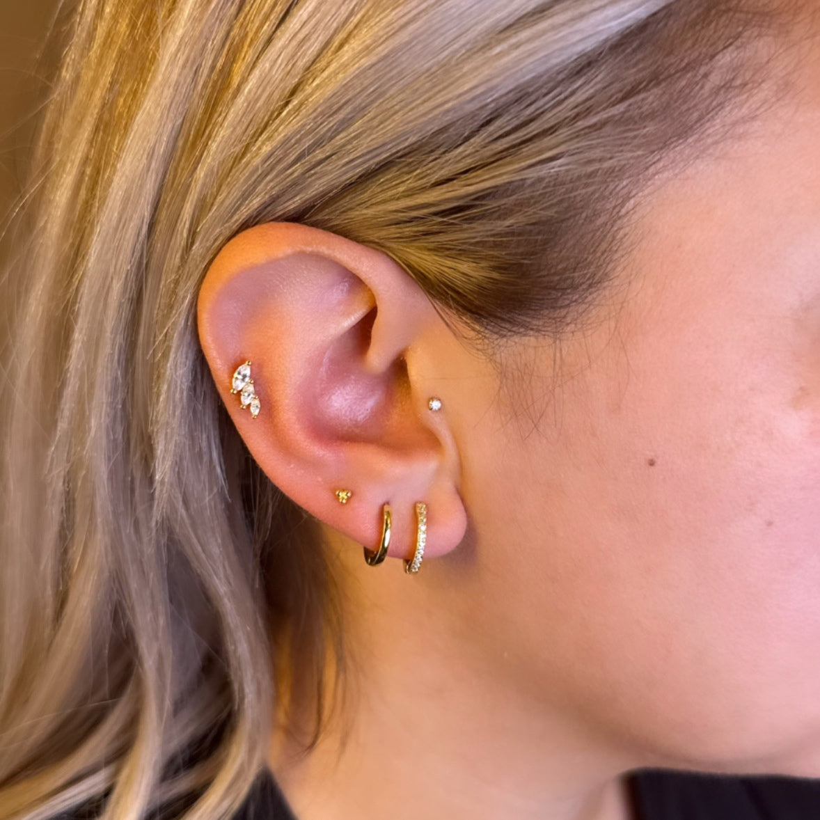 Gold Lori Pavè Hoops