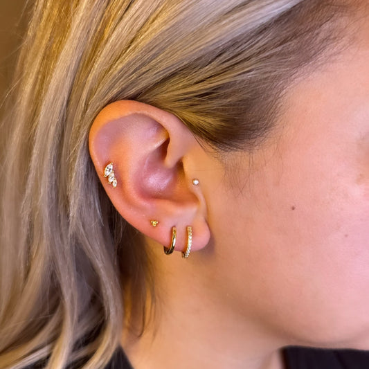 Gold Lori Pavè Hoops