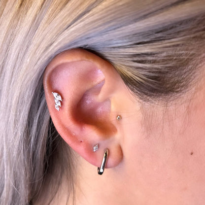 Priya 18K gold plated Barbell Stud